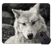 YENDOSTEEN Alfombrilla Antideslizante, Lobos Frescos Que gritan en la Luna Alfombrillas de ratón