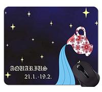 YENDOSTEEN Alfombrilla Antideslizante, Zodiac Signature Aquarius Temas de Goma Alfombrilla de ratón