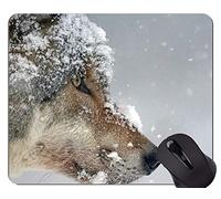 YENDOSTEEN Alfombrilla de Goma Antideslizante para Juegos, Alfombrilla de ratón Wolf Animal Wildlife Office