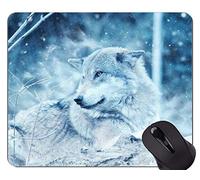 YENDOSTEEN Alfombrilla de Goma Antideslizante para Juegos, Las Mejores Alfombrillas de ratón Cool Wolf