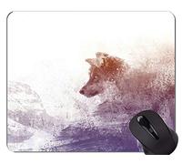 YENDOSTEEN Alfombrilla de Goma Antideslizante para Juegos, Lobos Frescos Que gritan en la Luna Alfombrillas de ratón