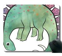 YENDOSTEEN Alfombrilla de ratón Antideslizante, Happy Dinosaur Stegosaurus Rectangle Personalized Gaming Mouse Pads