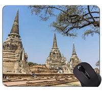 YENDOSTEEN Alfombrilla de ratón Antideslizante, Phra Nakhon Si Ayutthaya Buddah Estatua de Buda Personalizada Rectangle Gaming Mouse Pads