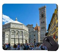 YENDOSTEEN Alfombrilla de ratón antirresbaladiza, Cojines de ratón Personalizados del Juego del rectángulo de Florence Buddha Good and Evil