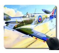 YENDOSTEEN Alfombrilla de ratón antirresbaladiza de Mousepad, avión de Combate de Spitfire computadora portátil Alfombrilla de ratón Gaming Mouse Pad