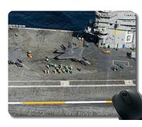 YENDOSTEEN Alfombrilla de ratón con Borde Cosido, portaaviones USS Dwight D. Eisenhower Buque de Guerra Antideslizante de Goma
