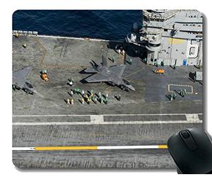 YENDOSTEEN Alfombrilla de ratón con Borde Cosido, portaaviones USS Dwight D. Eisenhower Buque de Guerra Antideslizante de Goma