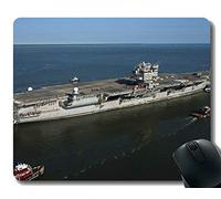 YENDOSTEEN Alfombrilla de ratón con Borde Cosido, portaaviones USS Enterprise Warship Alfombrilla para ratón, Base de Goma Antideslizante