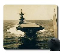 YENDOSTEEN Alfombrilla de ratón con Borde Cosido, portaaviones USS Enterprise Warship Alfombrilla para ratón, Base de Goma Antideslizante
