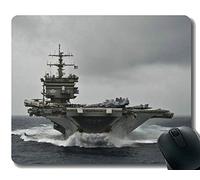 YENDOSTEEN Alfombrilla de ratón con Borde Cosido, portaaviones USS Enterprise Warship Antideslizante de Goma