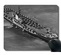 YENDOSTEEN Alfombrilla de ratón con Borde Cosido, portaaviones USS Franklin D. Roosevelt Antideslizante de Goma