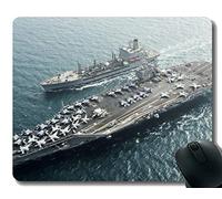YENDOSTEEN Alfombrilla de ratón con Borde Cosido, portaaviones USS Harry S. Truman Antideslizante de Goma