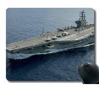 YENDOSTEEN Alfombrilla de ratón con Borde Cosido, portaaviones USS Ronald Reagan Buque de Guerra Antideslizante de Goma