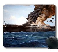 YENDOSTEEN Alfombrilla de ratón con Borde Cosido, USS Intrepid (CV 11) Alfombra de Goma Antideslizante Mousepad para Buque de Guerra