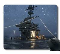 YENDOSTEEN Alfombrilla de ratón con Borde Cosido, USS John C. Stennis (CVN 74) Alfombrilla de ratón Antideslizante para Juegos de Caucho para Buques de Guerra