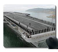 YENDOSTEEN Alfombrilla de ratón con Borde Cosido, USS Ronald Reagan (CVN 76) Alfombrilla de ratón del Buque de Guerra, Alfombrilla Antideslizante con Base de Goma