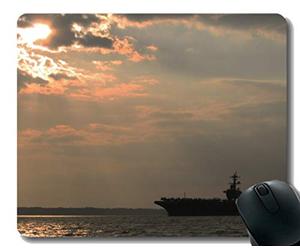 YENDOSTEEN Alfombrilla de ratón con Borde Cosido, USS Theodore Roosevelt (CVN 71) Militar, Alfombrilla para ratón, Alfombrilla Antideslizante con Base de Goma