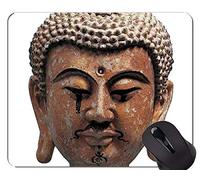 YENDOSTEEN Alfombrilla de ratón con Borde de Bloqueo, Base de Goma Antideslizante de Buda de China, Buena y Mala