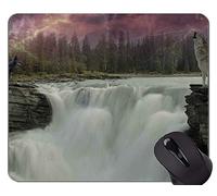 YENDOSTEEN Alfombrilla de ratón con Borde de Bloqueo, Wolf Animal Wildlife Office