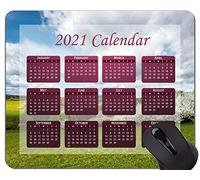 YENDOSTEEN Alfombrilla de ratón con Calendario 2021 con días Festivos, Alfombrillas de ratón con Panorama de Cielo y Nubes