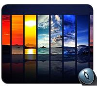 YENDOSTEEN Alfombrilla de ratón de Juego de Costura de precisión, Spectrum of The Sky Pattern Rectángulo Personalizado Alfombrilla de ratón Antideslizante Alfombrilla de ratón de Juego