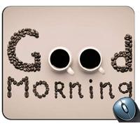 YENDOSTEEN Alfombrilla de ráton de Juegos de Costura de precisión, Good Morning Coffee Pattern Rectángulo Personalizado Alfombrilla de ratón Antideslizante Alfombrillas de ratón para Juegos