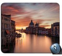 YENDOSTEEN Alfombrilla de ráton de Juegos de Costura de precisión, The Grand Canal Venice Pattern Rectángulo Personalizado Alfombrilla de ratón Antideslizante Alfombrilla de ratón para Juegos