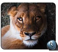 YENDOSTEEN Alfombrilla de ráton de Juegos de Costura de precisión, The Lion's Gaze Pattern Rectángulo Personalizado Alfombrilla de ratón Antideslizante Alfombrilla de ratón para Juegos