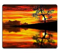 YENDOSTEEN Alfombrilla de ratón Juego Alfombrilla de ratón Alfombrilla de ratón de Caucho Natural Puesta de Sol en el Lago Tarpon Conjunto de Material de Goma Natural M0A15984