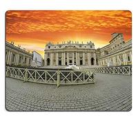 YENDOSTEEN Alfombrilla de ratón Juego Alfombrilla de ratón Alfombrilla de ratón de Caucho Natural Puesta de Sol sobre la Plaza de San Pedro en Roma Italia M0A02989
