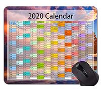 YENDOSTEEN Alfombrilla de ratón Original de 2020 Galaxy Calendar, Alfombrilla de ratón de Goma con Temas de Hojas de otoño