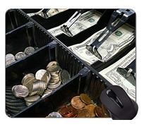 YENDOSTEEN Alfombrilla de ratón Original Personalizada, Alfombrilla de ratón Antideslizante de Capital de Caja registradora de Dinero