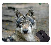 YENDOSTEEN Alfombrilla de ratón para Juegos Personalizada, Alfombrilla de ratón de la Familia Autumn Wolf con Borde Cosido