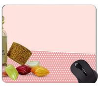 YENDOSTEEN Alfombrilla de ratón Personalizada, Alfombrillas de ratón Antideslizantes con Base de Goma Candy US0091