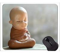 YENDOSTEEN Alfombrilla de Ratón Personalizada, Clay Dolls Estatua de Buda Base de Goma Antideslizante de Sentido estético Mousepad