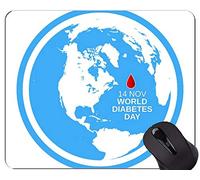 YENDOSTEEN Alfombrilla de ratón Personalizada única Alfombrilla de ratón, el Día Mundial de la Lucha contra los Temas de Diabetes Alfombrillas de ratón