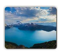 YENDOSTEEN Alfombrilla de ratón, Vista del Lago de Las montañas de Canadá británica Desde Arriba, Game Office Mousepad