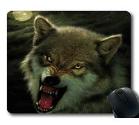 YENDOSTEEN Alfombrilla de ratón Yanteng Gaming, Alfombrillas para ratón Yellow Eyes Moon Wolf (Multicolor)