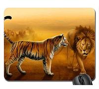YENDOSTEEN Alfombrilla para ratón Alfombrilla de ratón para Juegos Tiger & Lion Mouse Pad, Mousepad (Alfombrilla de ratón para Gatos)