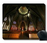 YENDOSTEEN Alfombrilla para ratón Antideslizante, Caucho Natural, rectángulo, Alfombrillas para ratón, fe, fe, Notre-Dame-Du-Cap, basílica, Alfombrilla, Goma, Borde Cosido