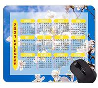 YENDOSTEEN Alfombrilla para ratón Calendario 2021, Magnolia Flowers Spring Alfombrilla para ratón