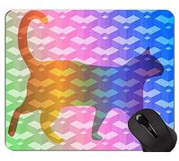 YENDOSTEEN Alfombrillas de ratón, Alfombrilla de ratón American Shorthair Cat Personalizada, Alfombrilla de ratón Cat con Borde Cosido