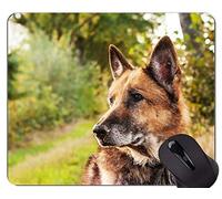 YENDOSTEEN Alfombrillas de ratón Divertidas del Amante del Perro de Pastor alemán, Alfombrilla de ratón Antideslizante de la Base del Caucho