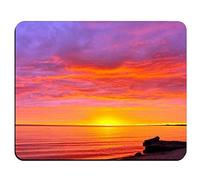 YENDOSTEEN Alfombrillas de ratón Hermosa Playa con Sunrise Sunset Landscape Escritorio de Escritorio Personalizado Laptop Mouse Pad MP