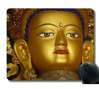 YENDOSTEEN Alfombrillas de ratón Personalizadas, Todos los Seres, Desde el Principio, Alfombrilla de ratón Buda con Borde Cosido