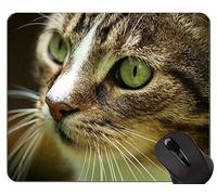 YENDOSTEEN Alfombrillas para ratón, Gato Naranja Alfombrilla de ratón para Juegos Cute Little Red Kitten Personalizada, Alfombrilla para Gato con Borde Cosido