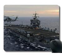 YENDOSTEEN Almohadilla para Mouse con Borde Cosido, portaaviones USS Enterprise Warship Antideslizante para Juegos de Goma, Alfombrilla para Mouse