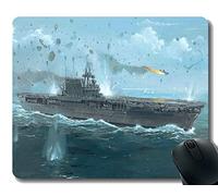 YENDOSTEEN Almohadilla para Mouse con Borde Cosido, USS Enterprise (CV 6) Almohadilla para Mouse Antideslizante para Juegos de Caucho, para Buques de Guerra