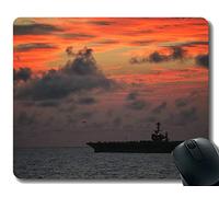 YENDOSTEEN Almohadilla para ratón con Borde Cosido, portaaviones USS John C. Stennis - Almohadilla Antideslizante para Juegos de Goma
