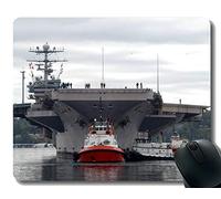 YENDOSTEEN Almohadilla para ratón con Borde Cosido, USS Abraham Lincoln (CVN 72) Alfombrilla para ratón Warship, Base de Goma Antideslizante